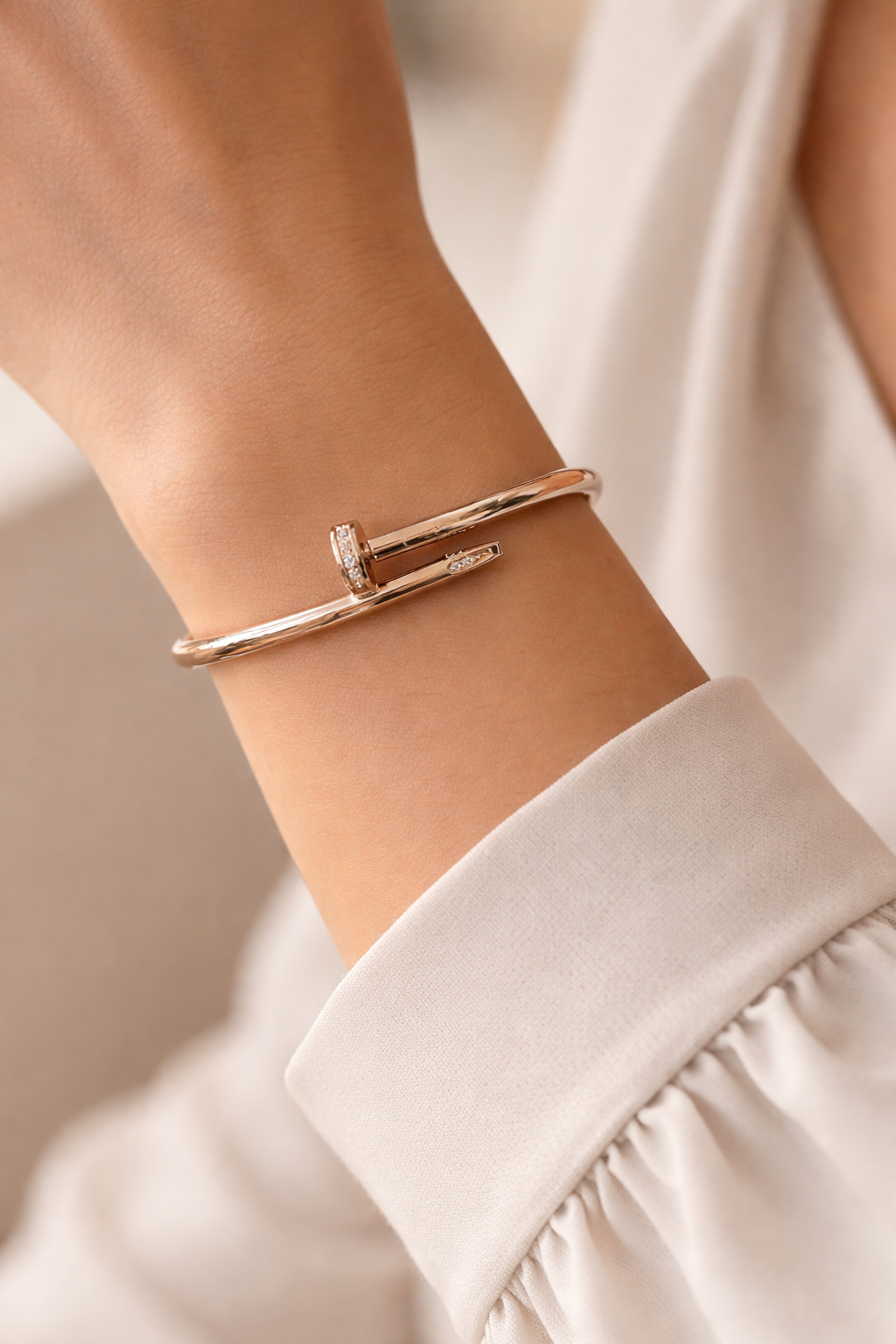 Crystal Nail Cuff Bracelet